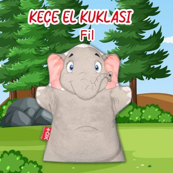 Tox Fil Vahşi Hayvanlar Keçe El Kukla T124 , Eğitici Oyuncak - 2