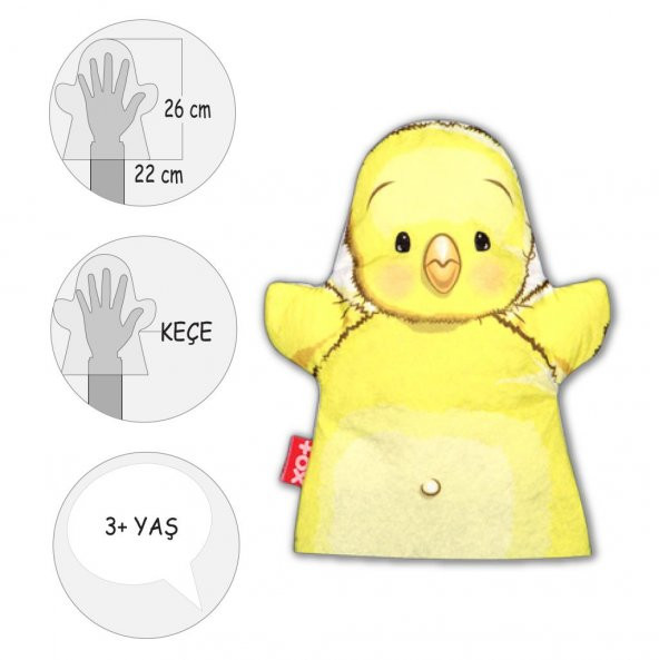 Tox Civciv Evcil Hayvanlar Keçe El Kukla T314 , Eğitici Oyuncak - 4