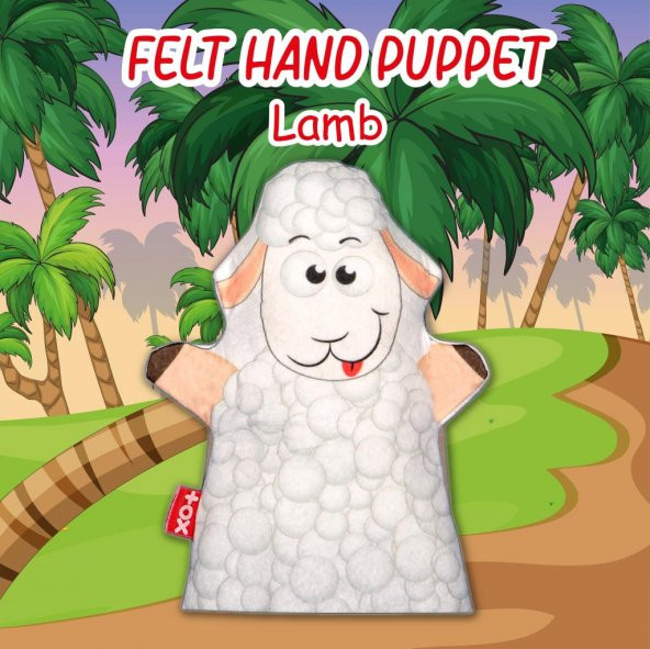 Tox Kuzu Evcil Hayvanlar Keçe El Kukla T320 , Eğitici Oyuncak - 7