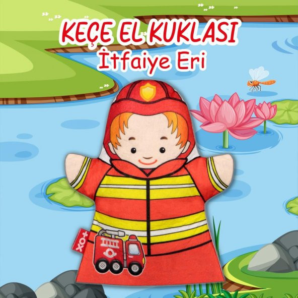 Tox İtfaiyeci Meslekler Keçe El Kukla T328 , Eğitici Oyuncak - 2