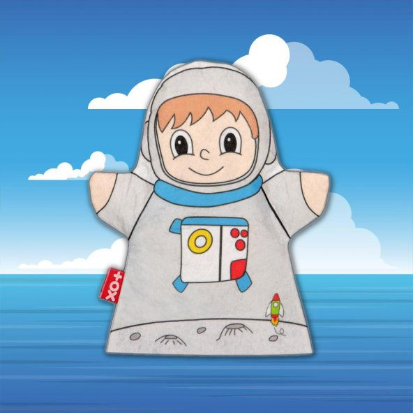 Tox Astronot Meslekler Keçe El Kukla T329 , Eğitici Oyuncak - 5