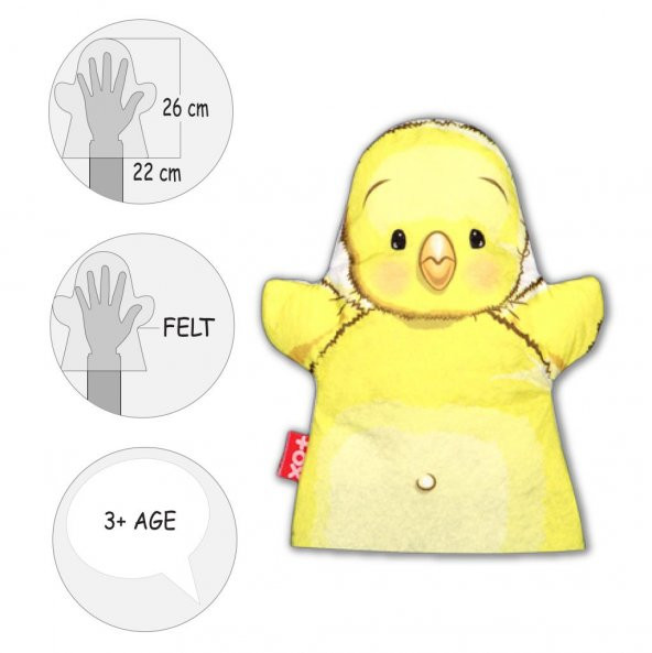 Tox Civciv Evcil Hayvanlar Keçe El Kukla T314 , Eğitici Oyuncak - 9