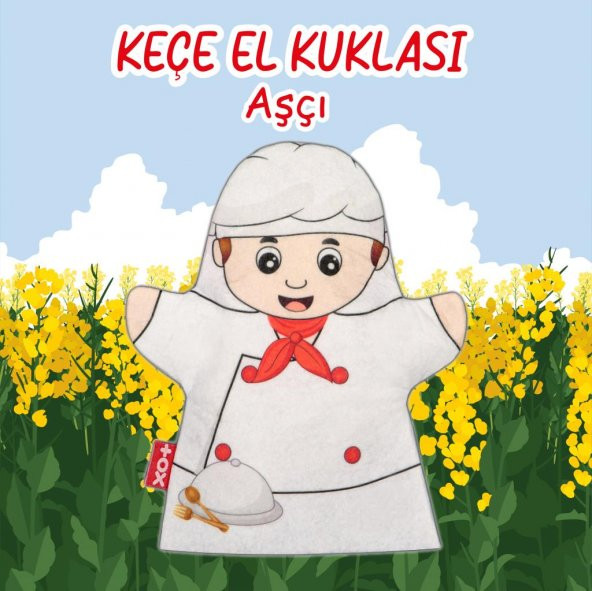 Tox Aşçı Meslekler Keçe El Kukla T326 , Eğitici Oyuncak - 2