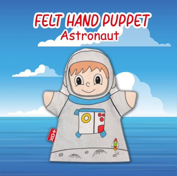 Tox Astronot Meslekler Keçe El Kukla T329 , Eğitici Oyuncak - 7