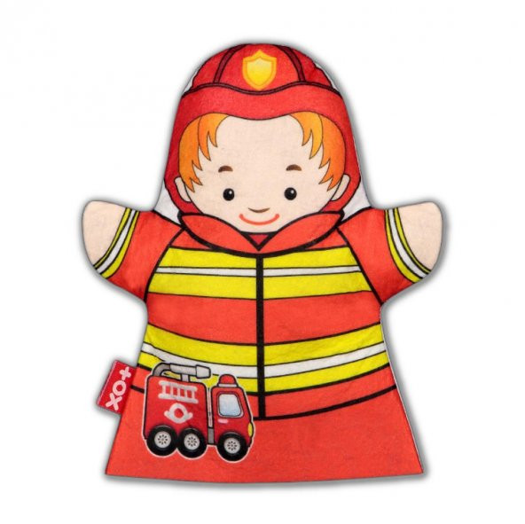 Tox İtfaiyeci Meslekler Keçe El Kukla T328 , Eğitici Oyuncak - 6