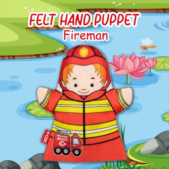 Tox İtfaiyeci Meslekler Keçe El Kukla T328 , Eğitici Oyuncak - 7