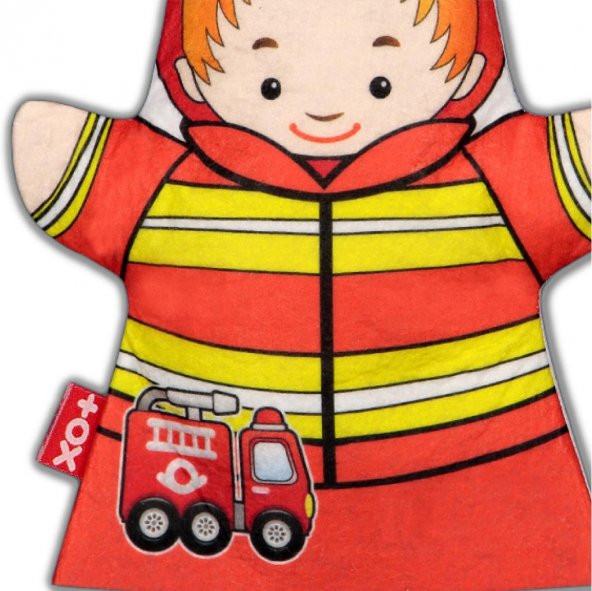 Tox İtfaiyeci Meslekler Keçe El Kukla T328 , Eğitici Oyuncak - 8