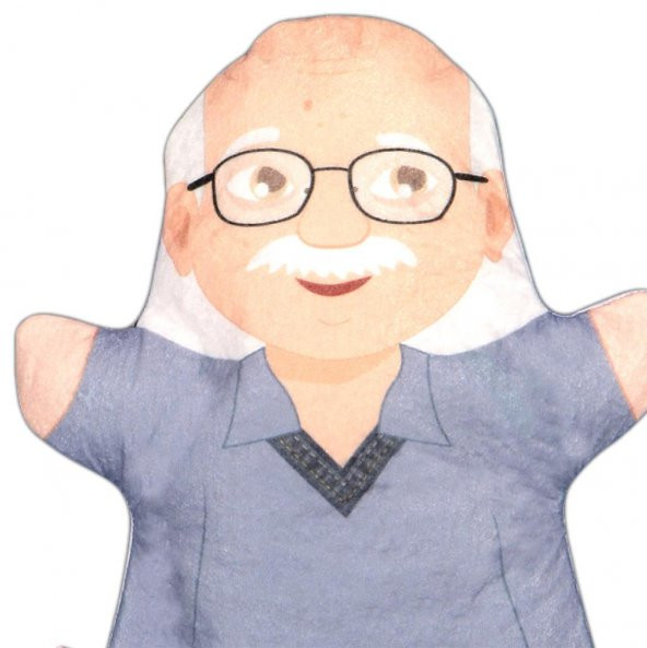 Tox Dede Aile Bireyleri Keçe El Kukla T337 , Eğitici Oyuncak - 3