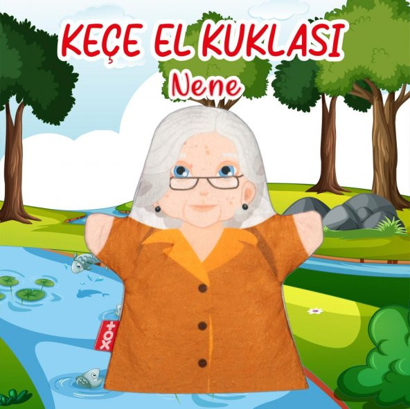 Tox Babaanne Aile Bireyleri Keçe El Kukla T336 , Eğitici Oyuncak - 2