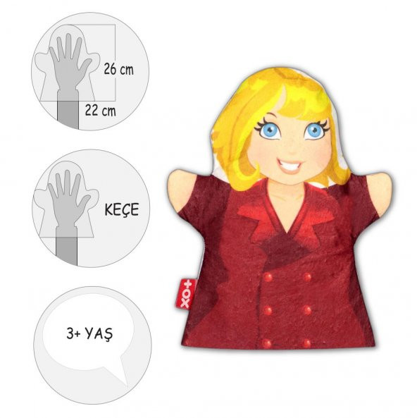 Tox Anne Aile Bireyleri Keçe El Kukla T341 , Eğitici Oyuncak - 4