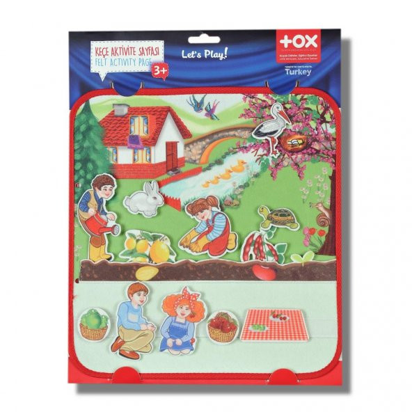 Tox ( Ilkbahar ) Keçe Cırtlı Aktivite Sayfası - Çocuk Etkinlik , Eğitici Oyuncak - 4