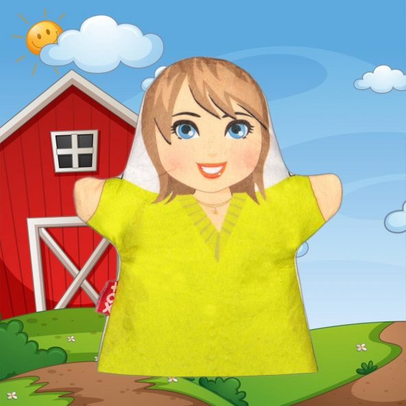 Tox Teyze Aile Bireyleri Keçe El Kukla T339 , Eğitici Oyuncak - 10