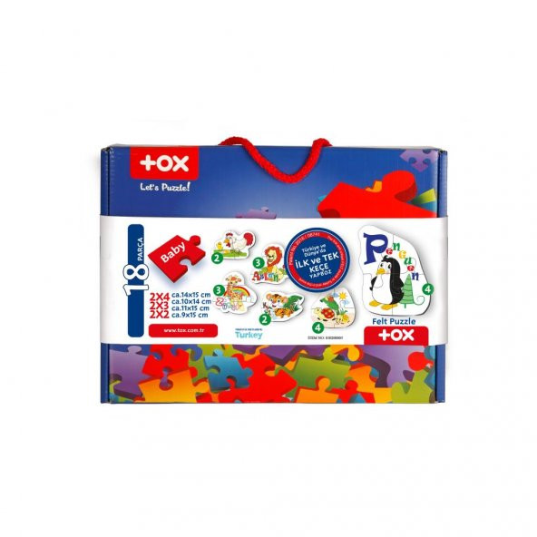 Tox Hayvanlar 2+ Keçe Yapboz - Puzzle T003 - 3