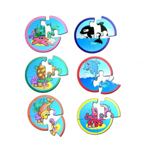 Tox Su Canlıları 2+ Keçe Yapboz - Puzzle T001 - 6