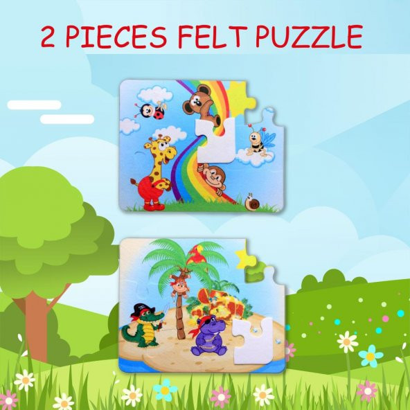 Tox Gökkuşağı 3+ Keçe Yapboz - 3 Yaş Puzzle T042 - 7