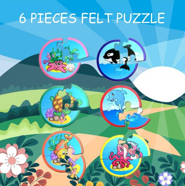 Tox Su Canlıları 2+ Keçe Yapboz - Puzzle T001 - 7
