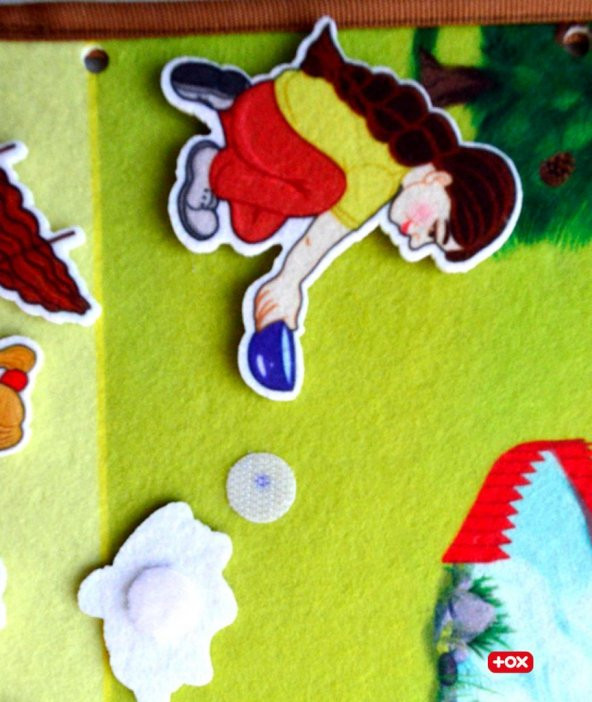 Tox ( Yaz ) Keçe Cırtlı Aktivite Sayfası - Çocuk Etkinlik , Eğitici Oyuncak - 12