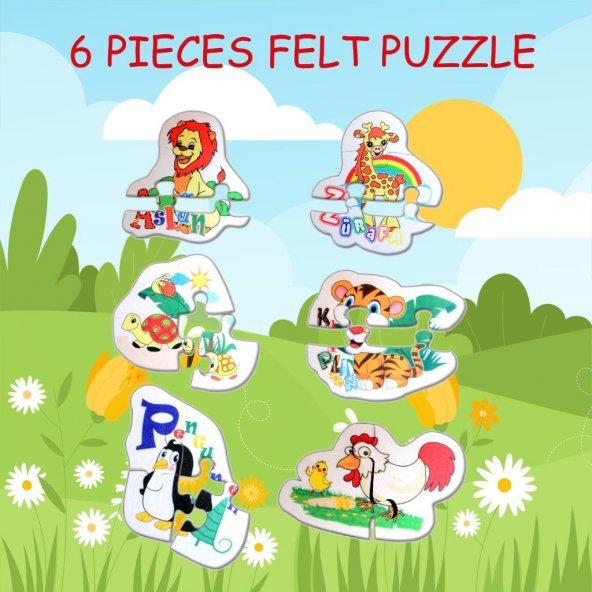 Tox Hayvanlar 2+ Keçe Yapboz - Puzzle T003 - 7