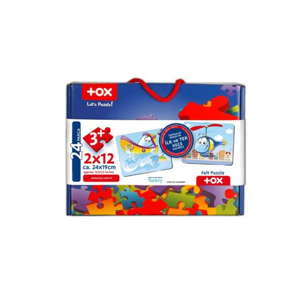 Tox Tekne Helikopter 3+ Keçe Yapboz - 3 Yaş Puzzle T005 - 8
