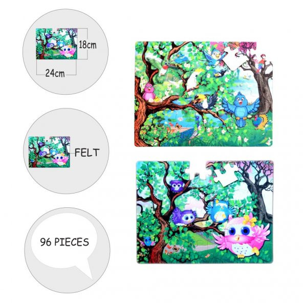 Tox Baykuş 5+ Keçe Yapboz - 5 Yaş Puzzle T017 - 9