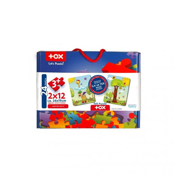 Tox Zürafa 3+ Keçe Yapboz - 3 Yaş Puzzle T043 - 8