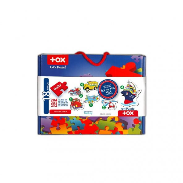 Tox Ulaşım Araçları 2+ Keçe Yapboz - Puzzle T002 - 8