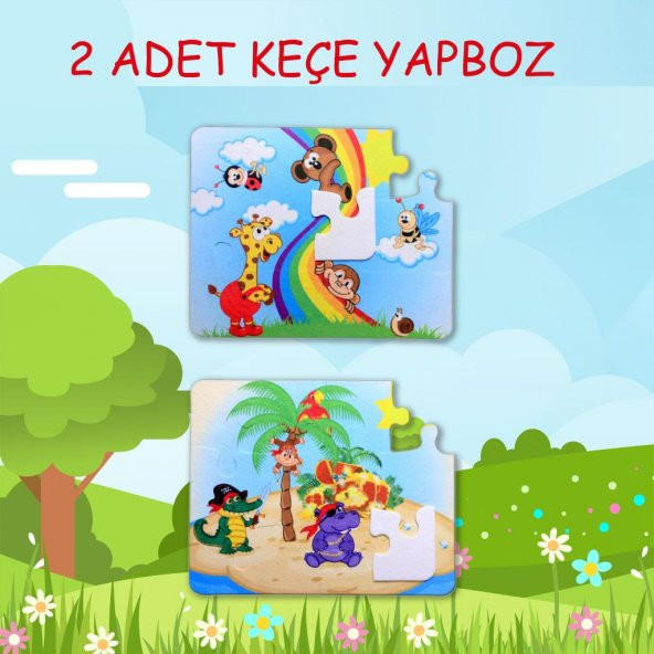 Tox Gökkuşağı 3+ Keçe Yapboz - 3 Yaş Puzzle T042 - 2