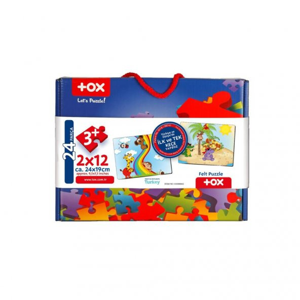 Tox Gökkuşağı 3+ Keçe Yapboz - 3 Yaş Puzzle T042 - 3