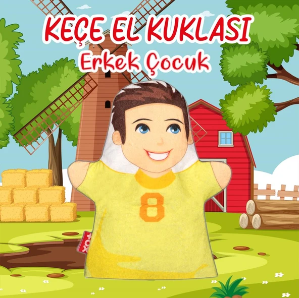 Oğlan Aile Bireyleri Keçe El Kukla T333 - 2