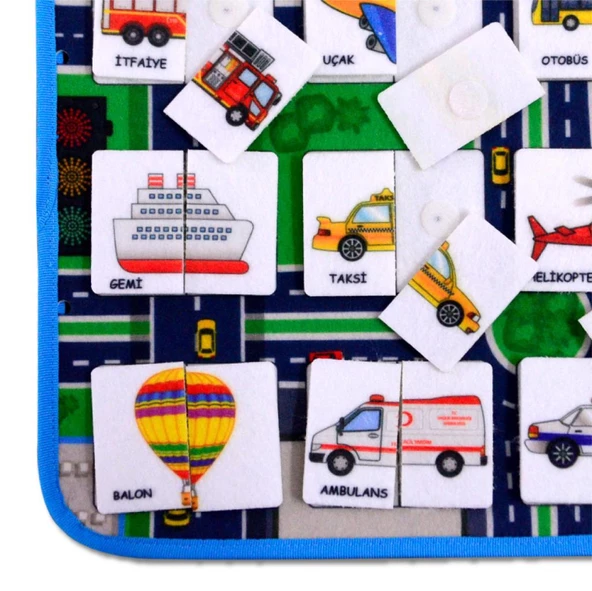 Tox ( Taşıtlar ) Parça-Bütün Eşleşmeler Keçe Cırtlı Aktivite Sayfası - Çocuk Etkinlik , Eğitici - Resim 10