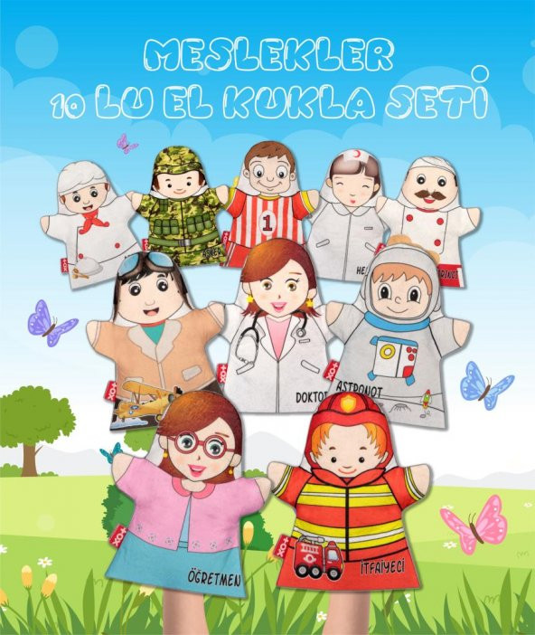 40 Parça - 4 Mega Set Tox El Kukla , Eğitici Oyuncak - 4