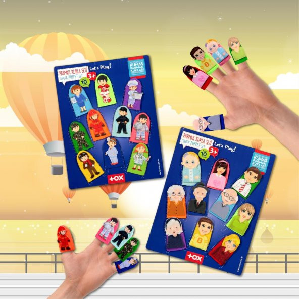 2 Set - 20 Parça Tox Meslekler ve Aile Üyeleri 20 Parça Parmak Kukla T751 T761 - 9
