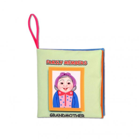 Tox İngilizce Aile Bireyleri Kumaş Sessiz Kitap T384 - Bez Kitap , Eğitici Oyuncak , Yumuşak ve Hışırtılı - 6