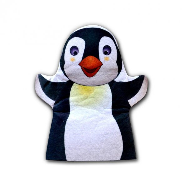 Tox Penguen Vahşi Hayvanlar Keçe El Kukla T122 , Eğitici Oyuncak - 6