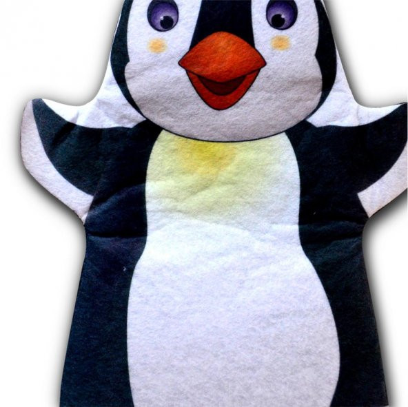 Tox Penguen Vahşi Hayvanlar Keçe El Kukla T122 , Eğitici Oyuncak - 8