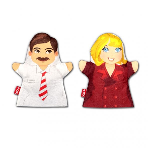 2 Parça Tox Ebeveyn El Kukla Set , Eğitici Oyuncak - 6