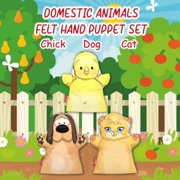 3 Parça Tox Evcil Hayvanlar El Kukla Set , Eğitici Oyuncak - 7