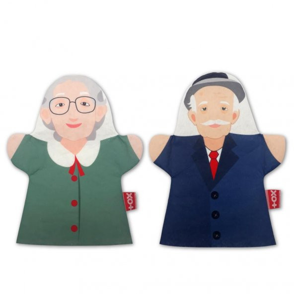 4 Parça Tox Aile Büyükleri El Kukla Set , Eğitici Oyuncak - 9