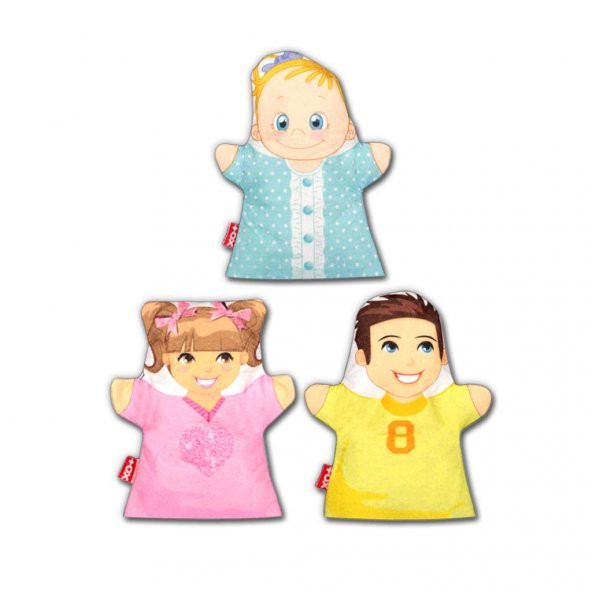 3 Parça Tox Kardeşler El Kukla Set , Eğitici Oyuncak - 6