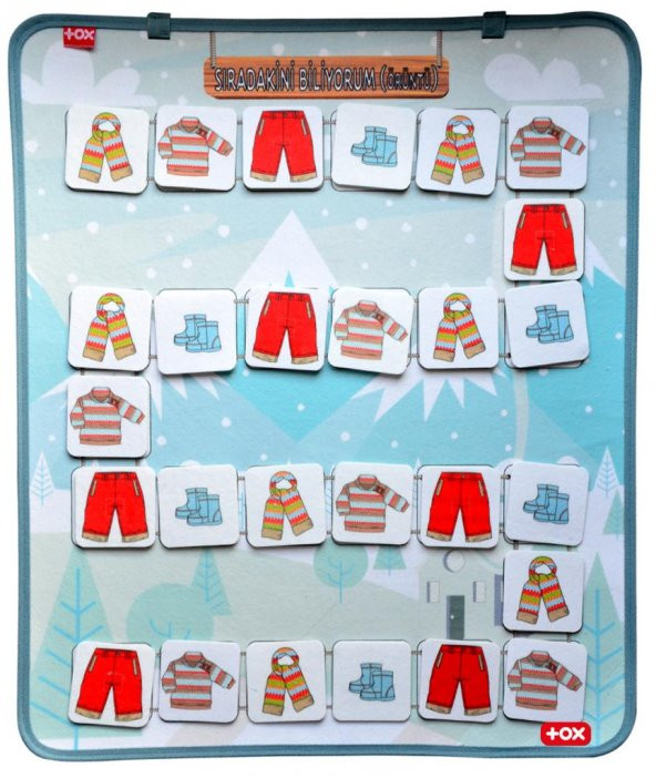 3 Set - 84 Parça Büyük - Küçük Meyve, Sıradakini Biliyorum Yaz ve Kış Oyunu Keçe Cırtlı Duvar Panoları , Eğitici Oyuncak - 5