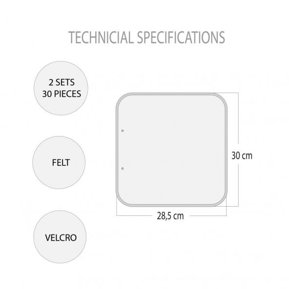 2 Set - 32 Parça Tox Mutfak ve Yatak Odası Keçe Cırtlı Aktivite Sayfası - Çocuk Etkinlik , Eğitici Oyuncak - 8