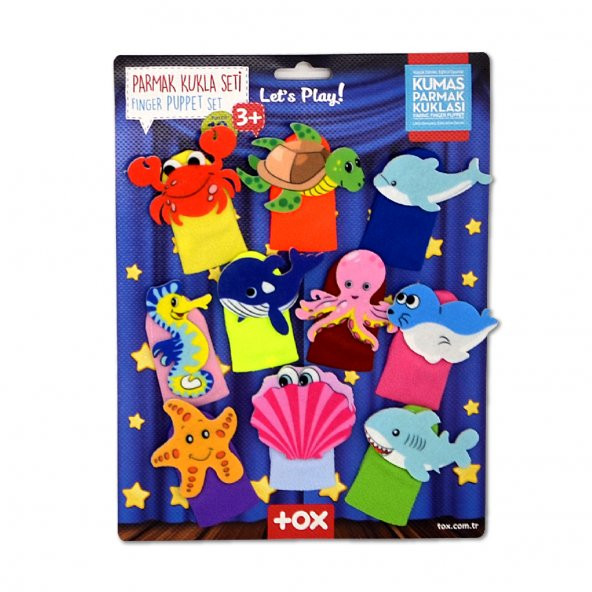 Tox Deniz Canlıları 10 Parça Parmak Kukla Set T221 - 6