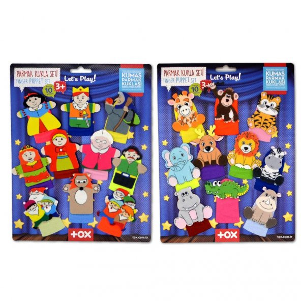 2 Set - 20 Parça Tox Masal Kahramanları ve Safari Hayvanları Parmak Kukla T223 T225 - 5