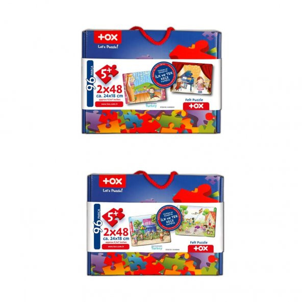 4 Set - 96 Parça Tox Oyun Parkı ve Sahne 5+ Keçe Yapboz - 5 Yaş Puzzle T019 T040 - 3