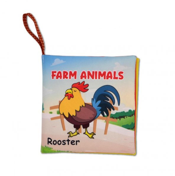 Tox İngilizce Çiftlik Hayvanları Kumaş Sessiz Kitap E387 - Bez Kitap , Eğitici Oyuncak , Yumuşak ve Hışırtılı