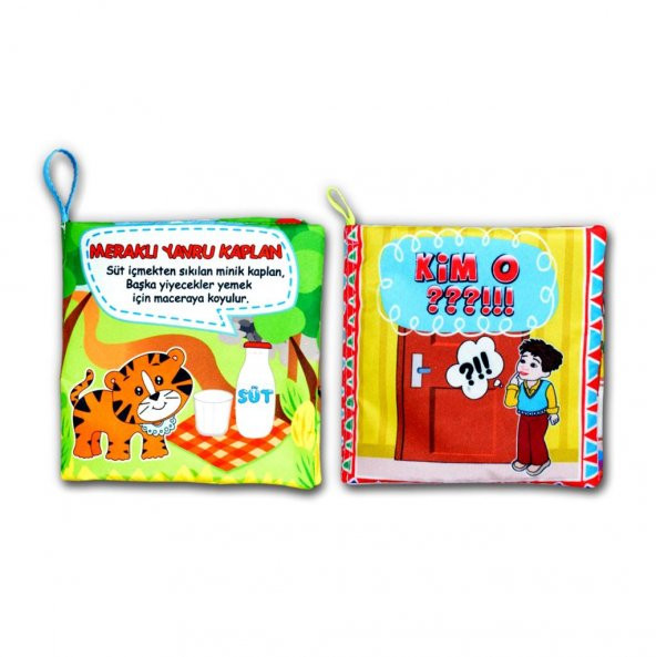 2 Kitap Tox Kim O ve Meraklı Kaplan Yarusu Kumaş Sessiz Kitap T096 T090 - Bez Kitap , Eğitici Oyuncak , Yumuşak ve Hışırtılı ürün görseli 1