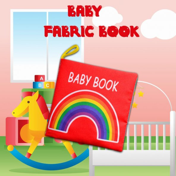 Tox İngilizce Renkli Bebek Kumaş Sessiz Kitap E120 - Bez Kitap , Eğitici Oyuncak , Yumuşak ve Hışırtılı - 7