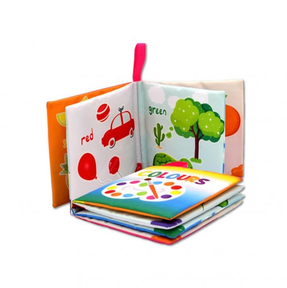 Tox İngilizce Renkler Kumaş Sessiz Kitap E390 - Bez Kitap , Eğitici Oyuncak , Yumuşak ve Hışırtılı - 3
