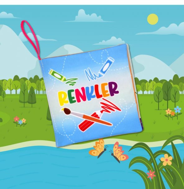 Tox Renkler Kumaş Sessiz Kitap T383 - Bez Kitap , Eğitici Oyuncak , Yumuşak ve Hışırtılı - 5