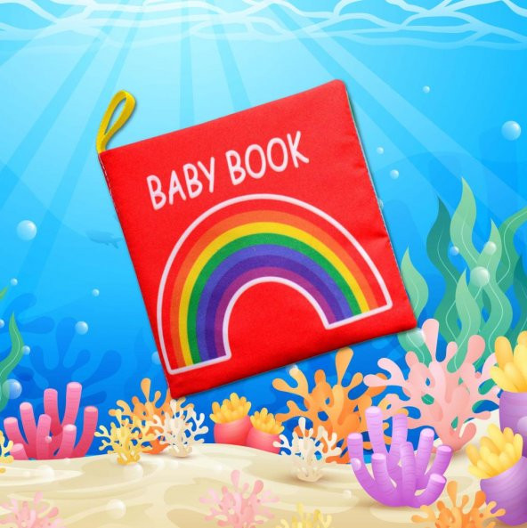 Tox İngilizce Renkli Bebek Kumaş Sessiz Kitap E120 - Bez Kitap , Eğitici Oyuncak , Yumuşak ve Hışırtılı - 10